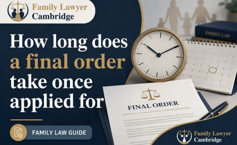 how long does a final order take once applied for